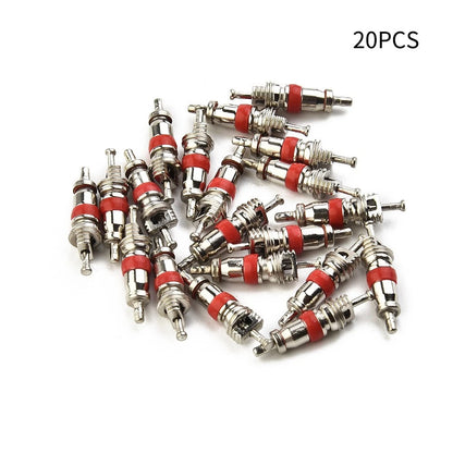 Set of 20 Tyre Valve Core Inserts with Remover Tool for Car Bike Motorcycle