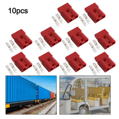 10X Red Battery Socket Quick Connectors Rated 50A 600V for Safe Connections