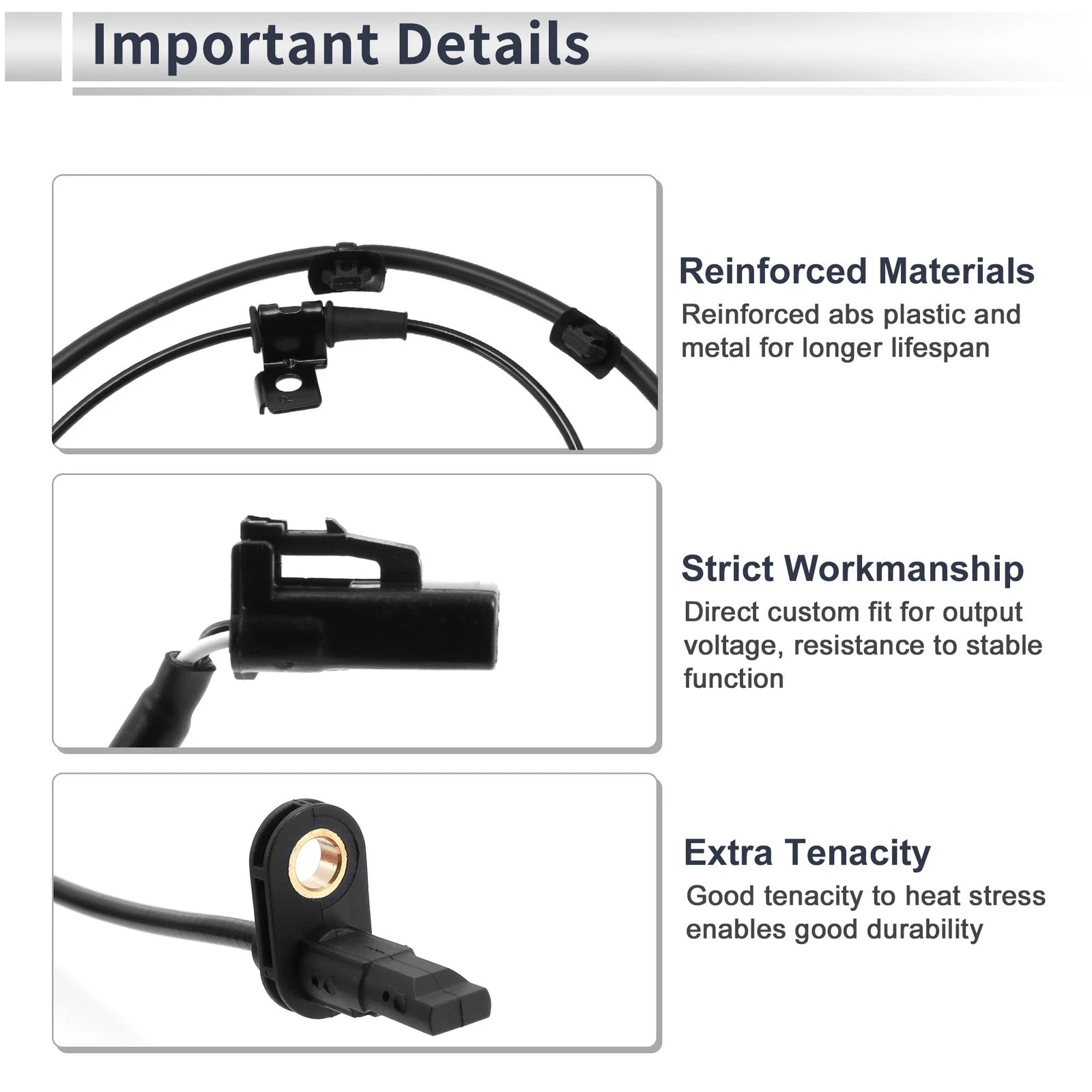 ABS Wheel Speed Sensor for Hyundai Elantra (2017–2020) Rear Left Replacement