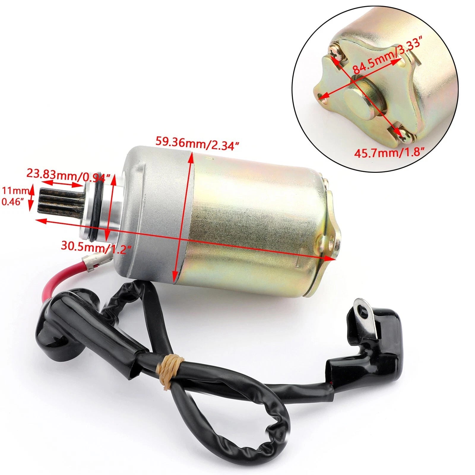 Electric Starter Motor for Polaris RZR 170 (2009–2017) 0454945 045448 B1