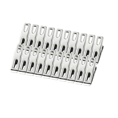 40Pcs Stainless Steel Spring Loaded Clothes Pegs Laundry Clips