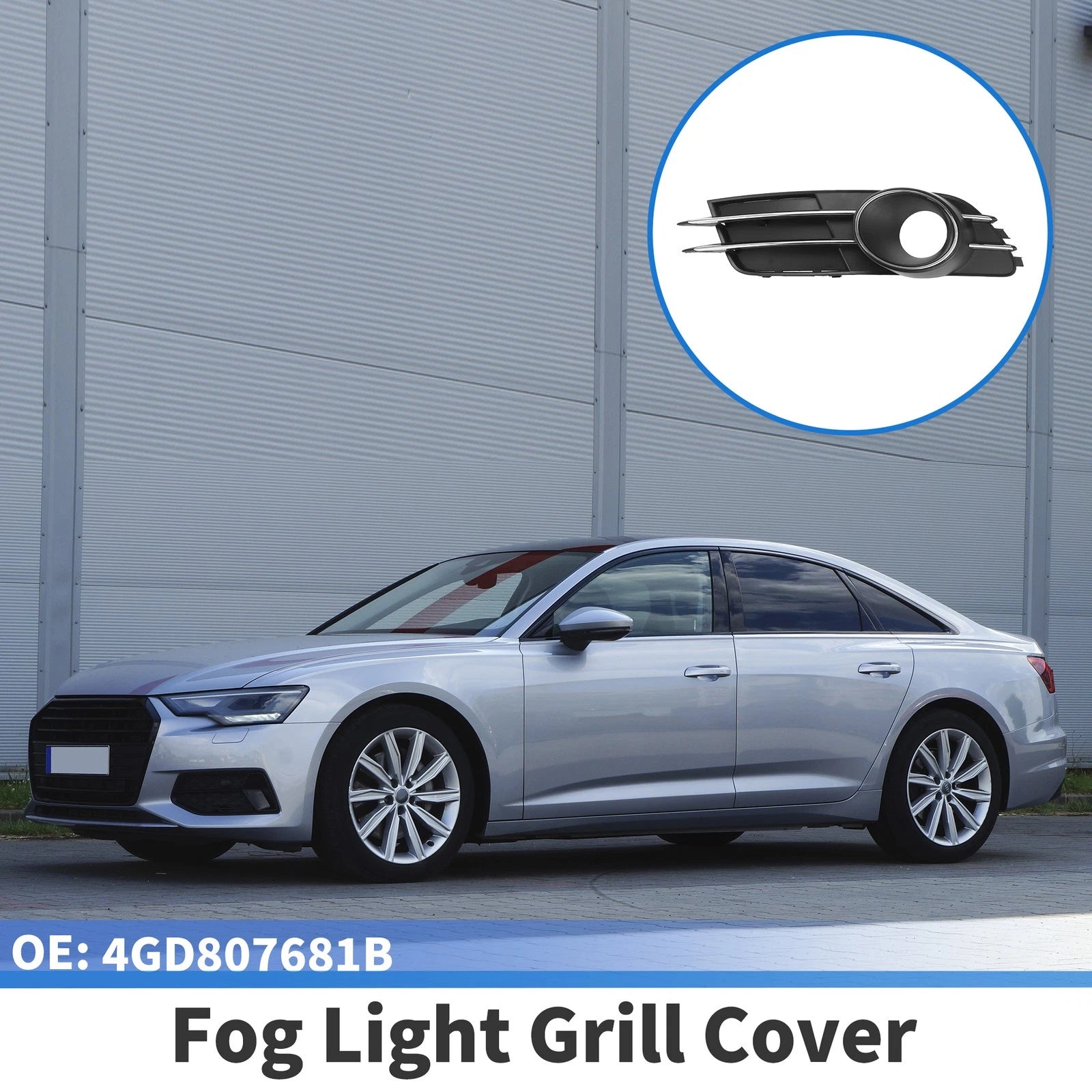 Front Left Fog Light Grill Replacement for Audi A6 C7 (2011–2014)