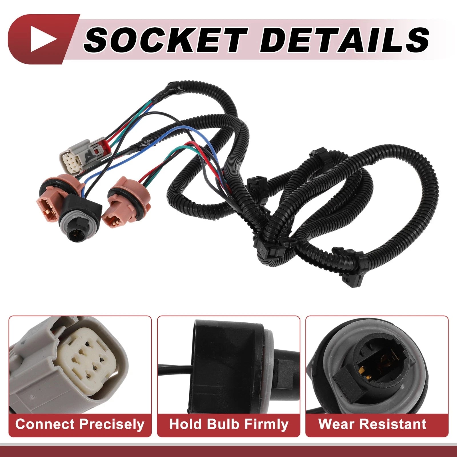 Left Tail Light Socket Wiring for Chevrolet Silverado (No. 23295977)