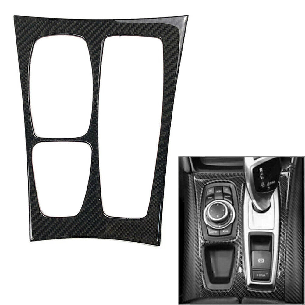 Carbon Fiber Gear Shift Box Panel Trim for BMW E70 X5 E71 X6 (2008–2013) RHD