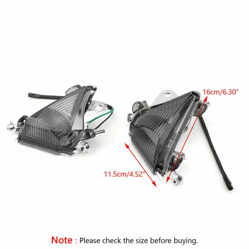Front Turn Signals Lens for Kawasaki ZX10R (2004–2005) Smoke T9