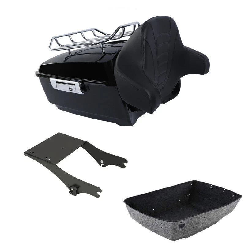 Trunk Pad Backrest Rack Mount for Harley Touring Road Glide (1997–2008)