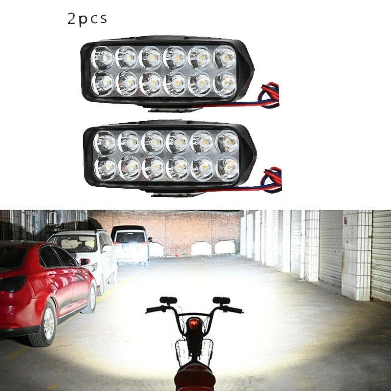 12W LED Spotlight Rearview Mirror for Motorcycle ATV