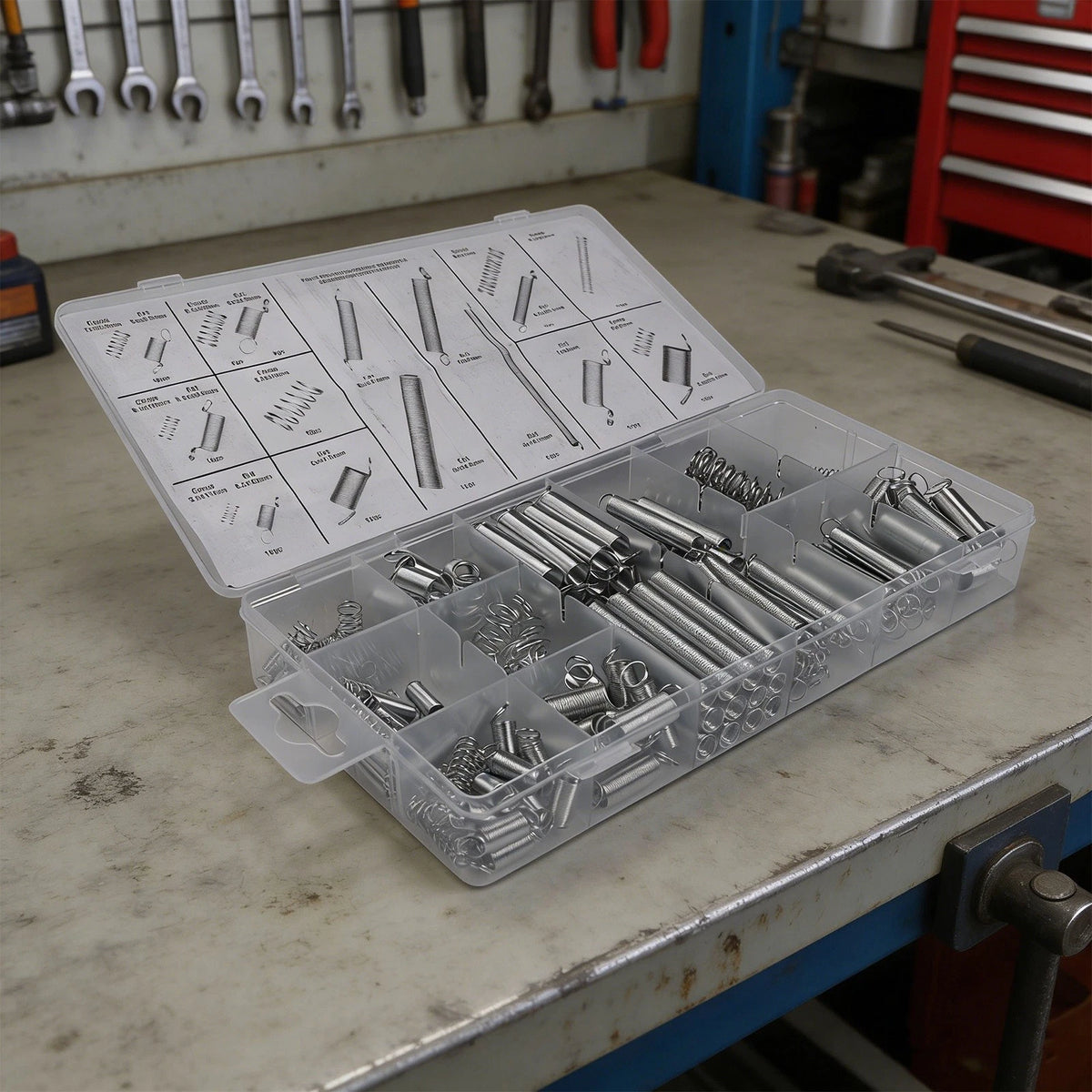 200PCS Metal Spring Assortment Tension Compression Set for Universal Use