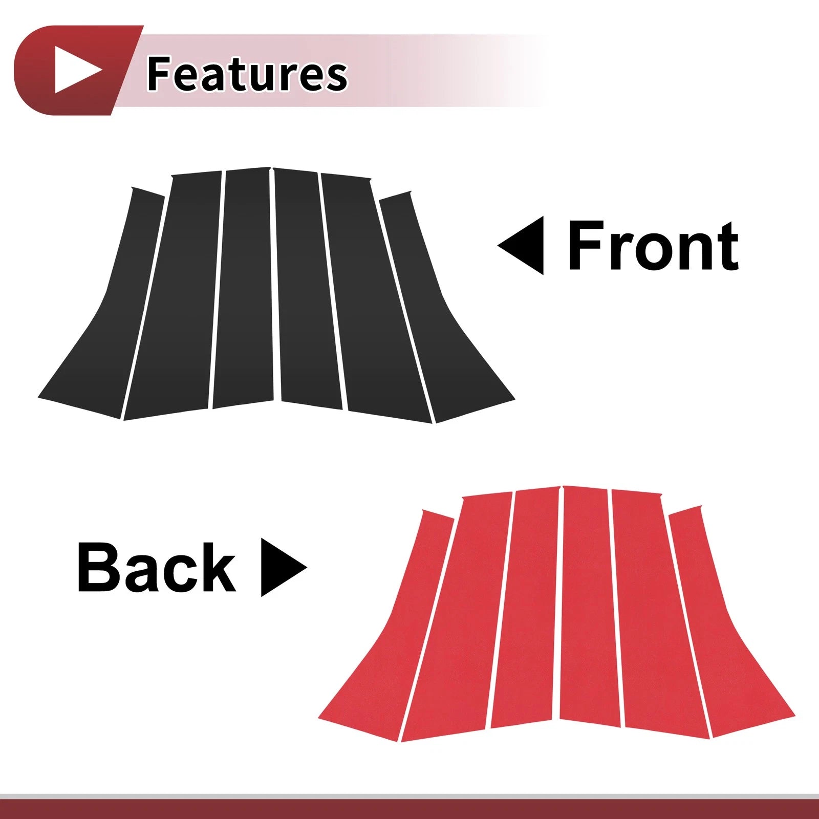 Door Pillar Window Trim Front Rear Left Right for Mitsubishi Outlander (2005–2012)