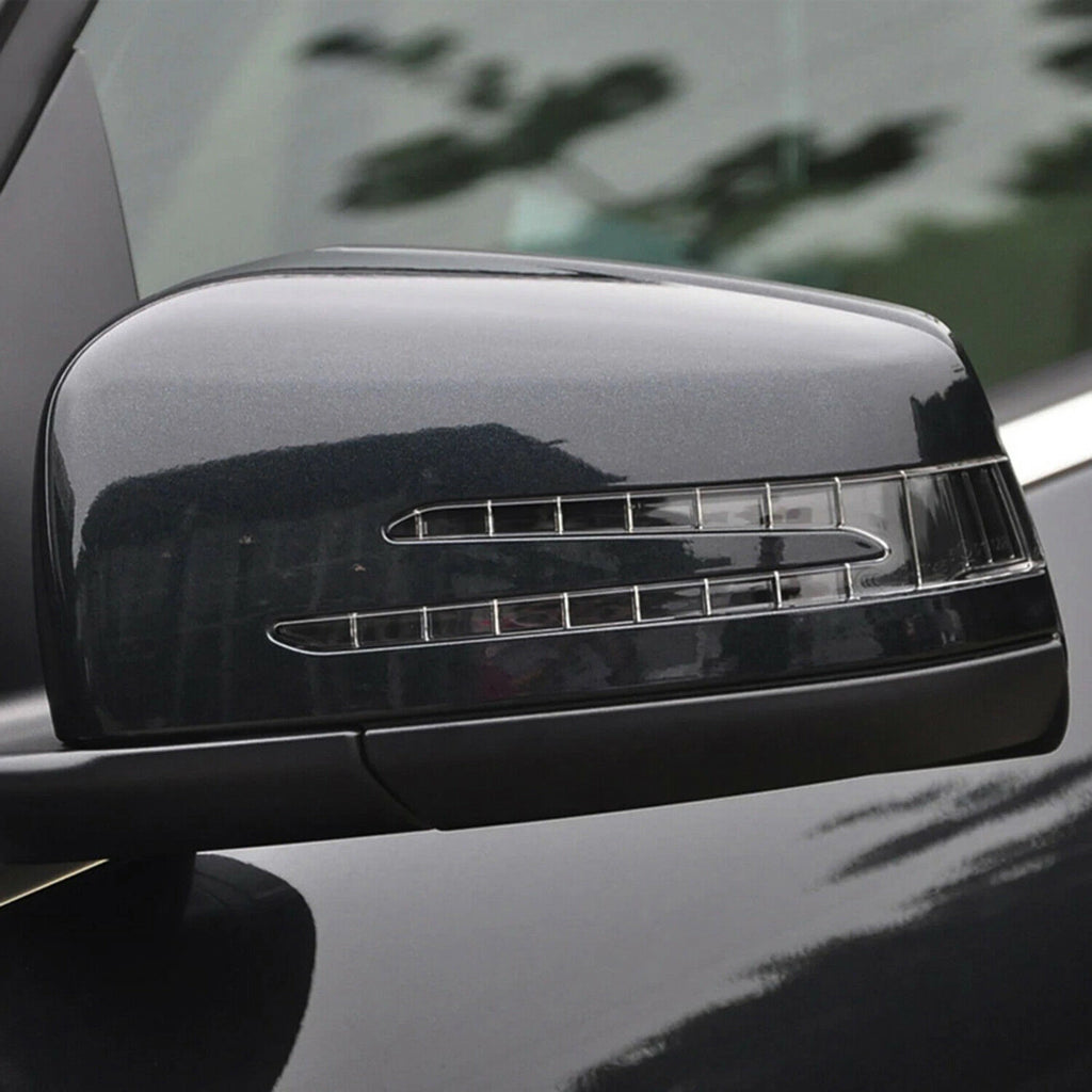 Gloss Black Mirror Cover Cap for Mercedes Benz W204 W212 W176 W246 W117 X156 (2010–2019)