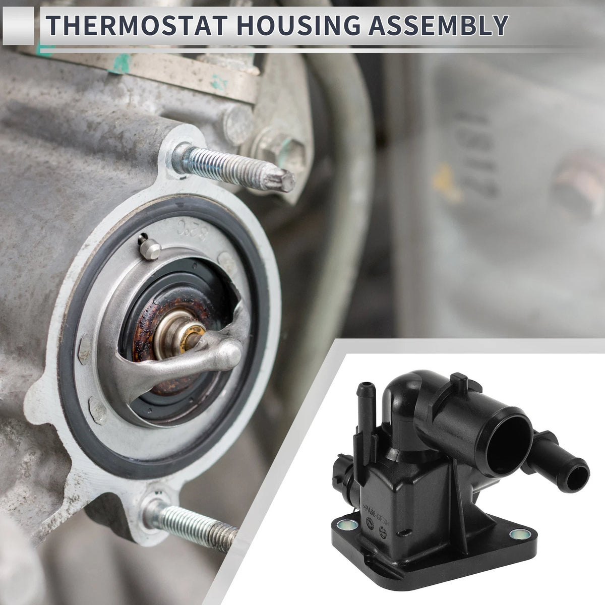 Engine Coolant Thermostat Housing Assembly for Vauxhall Corsa Astra Meriva (2006–2014)
