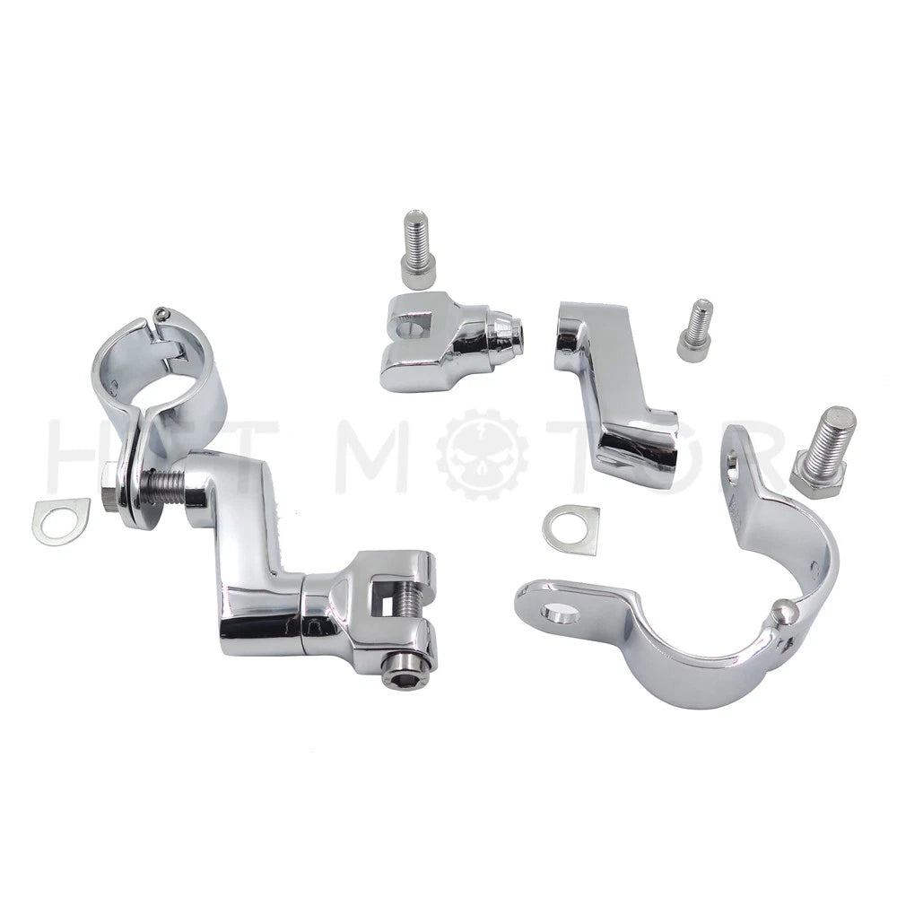 Chrome Engine Guard Highway Bar Pegs for Motorcycle (1.5")