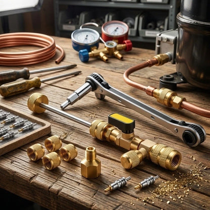 Valve Core Removal Tool for HVAC Refrigeration Equipment