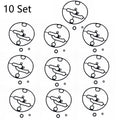 Set of 10 Carburetor Bowl Gaskets for Nikki B&S (N/A) 698781 796184 799727