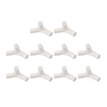 10pcs Tent Pole Tee Connectors for Camping Tents (16mm)