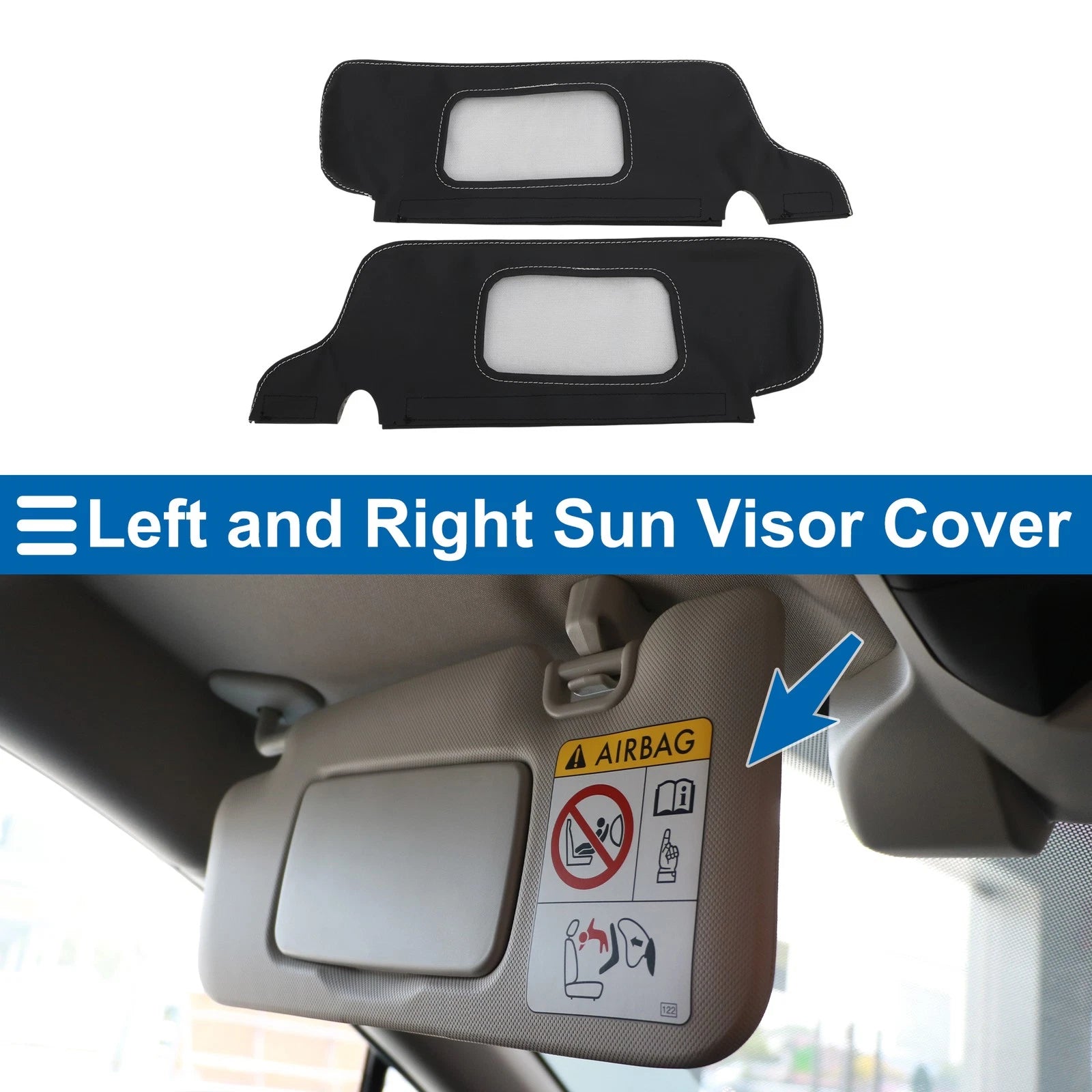 Sun Visor Cover Replacement for Ford Mustang (1994–2004) Left Right Black Gray