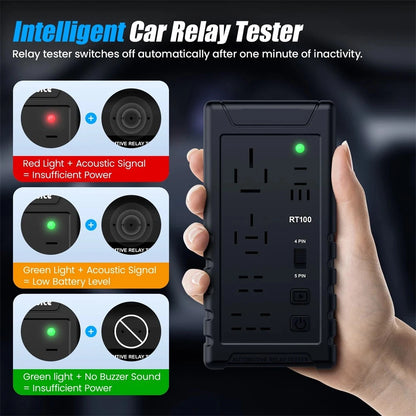 RT100 Car Relay Tester for Universal Vehicles (12V/24V)