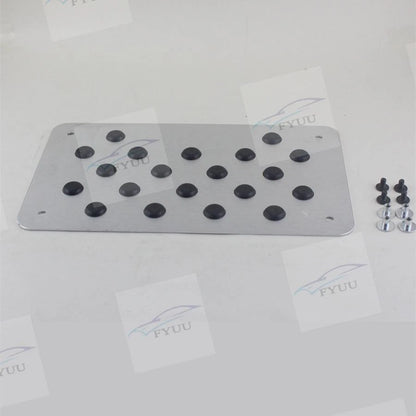 Car Floor Carpet Mat Patch Heel Scuff Plate Foot Rest Pedal Pad for