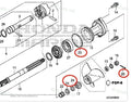 Lower Gearcase Seal & O-ring Kit 91252-ZW4-003 91352-ZZ3-000 for Honda BF60A (2001–2023)