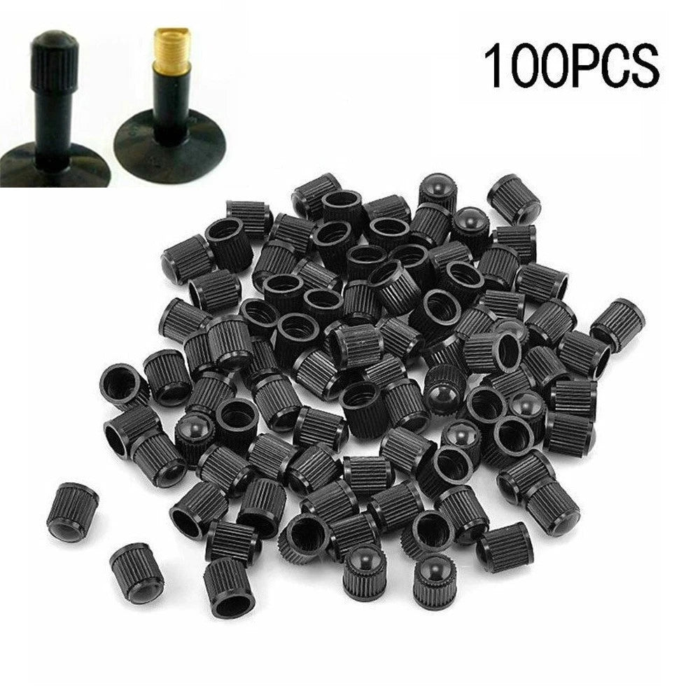 Replacement Tire Valve Cap for Motorcycles and Bicycles (Black)