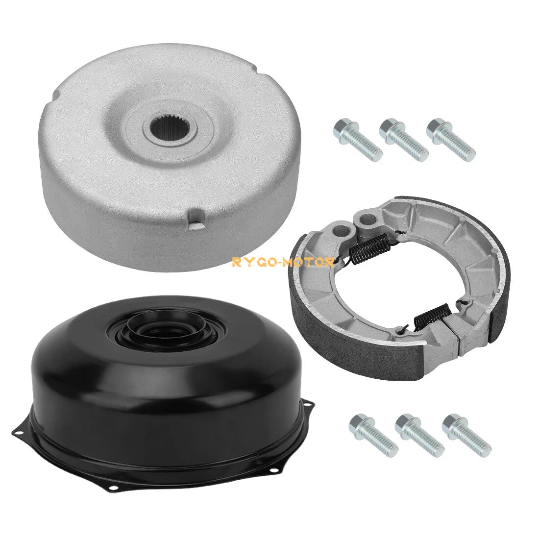 Rear Brake Drum & Cover w/Brake Shoes for Honda Foreman 500 TRX500 (2005–2013)