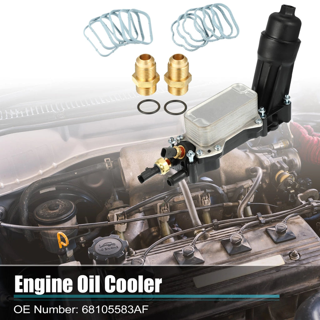 Engine Oil Cooler Housing with Gaskets Sensor Assembly for Dodge (2010–2018)