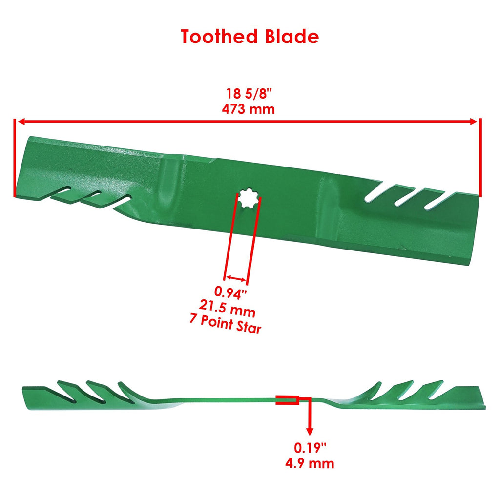 Toothed Deck Blade 7 Point Star 54 Inch Replacement for John Deere (1988–2023)