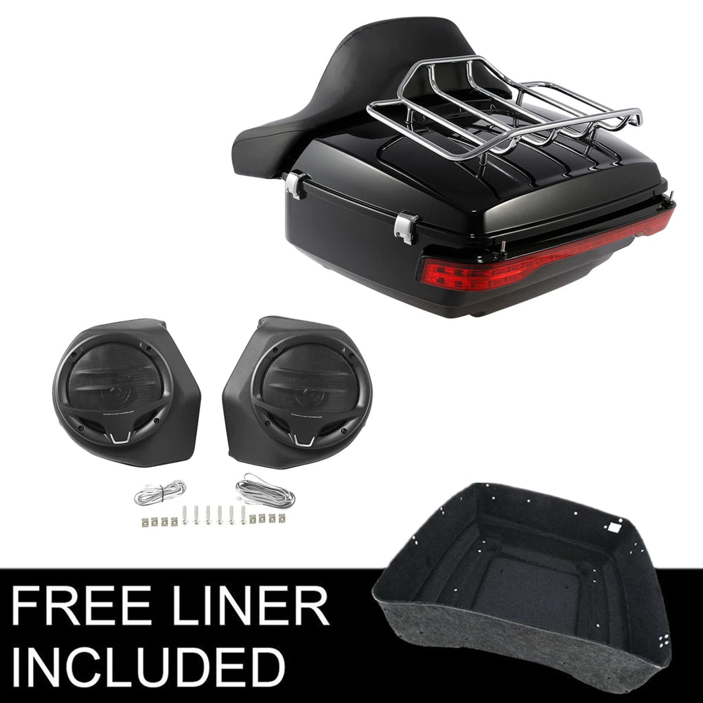 Trunk Backrest Rack Pad Speakers Tail Light for Harley Road Glide (2014–2026)