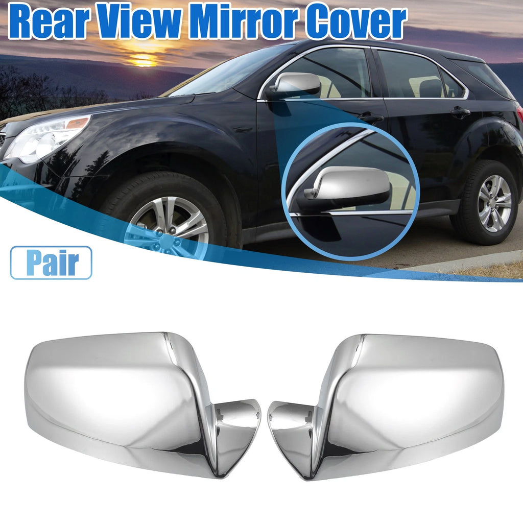 Mirror Covers Chrome Plated Top Half Pair for GMC Terrain (2010–2017)