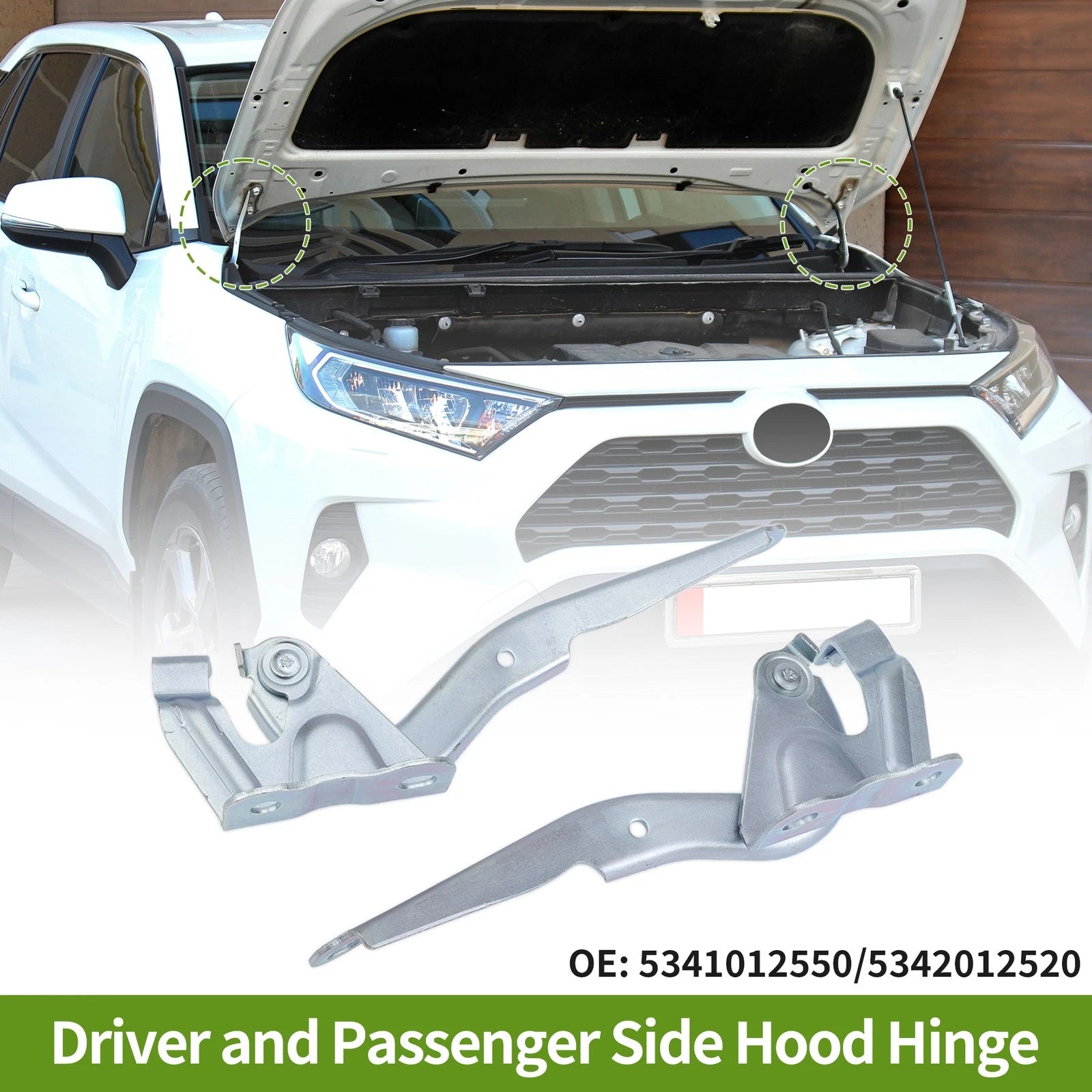 Hood Hinges Front Bonnet Bracket Replacement for Toyota Corolla (2009–2013)