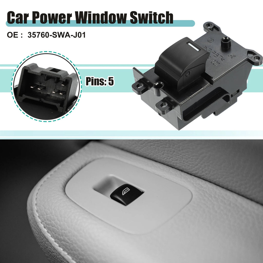 Power Window Switch Left Side Replacement for Honda CR-V 2.4L (2007–2009)