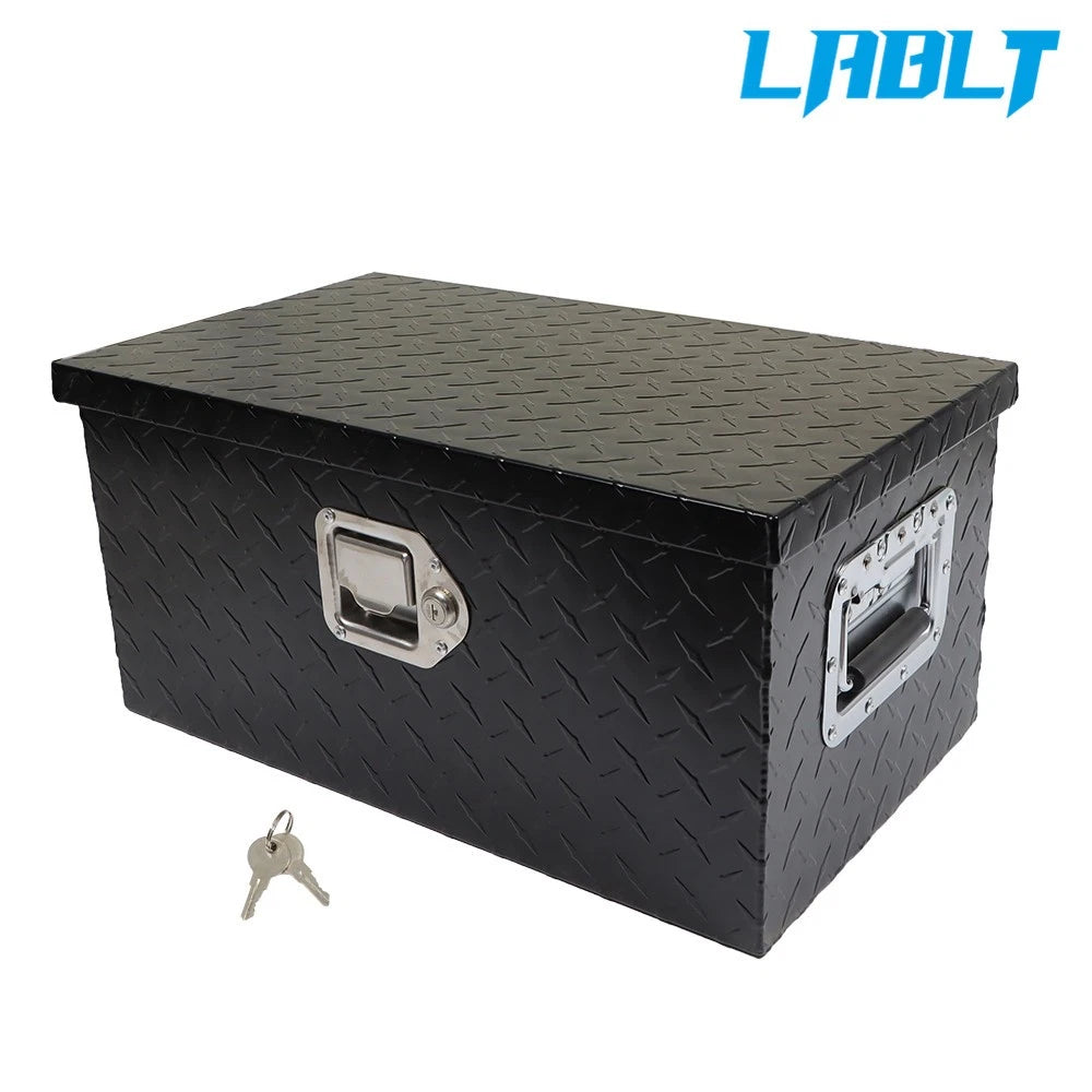 20" Tool Box for Pickup Trailer (Black Aluminum Diamond Plate)