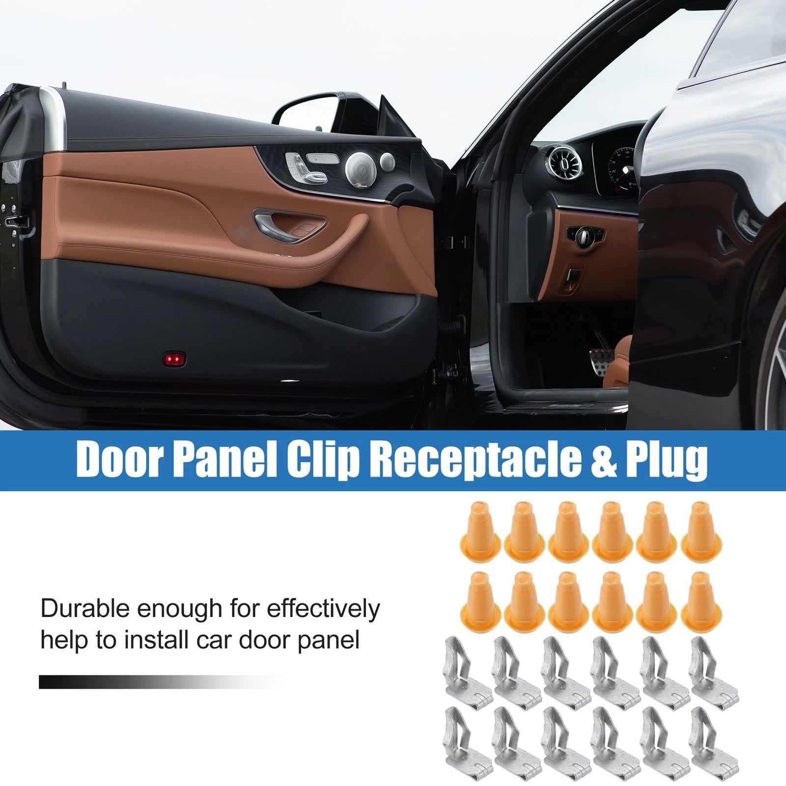 24pcs Door Panel Frame Plug Clip Replacement for Chevy Camaro Nova Impala (1967–1972)