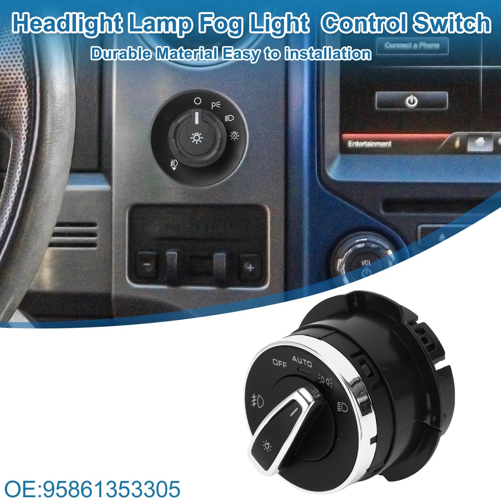 Fog Light Control Switch No. 95861353305 for Porsche Cayenne (2011–2016)