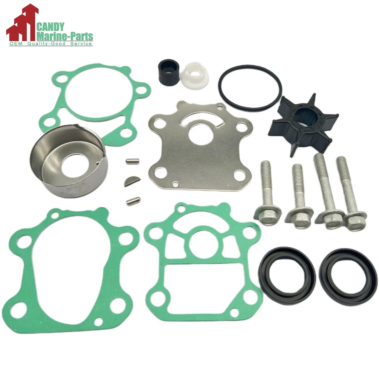 Water Pump Impeller Repair Kit for Yamaha Outboard Motor 4T 70hp (6CJ-W0078-00)