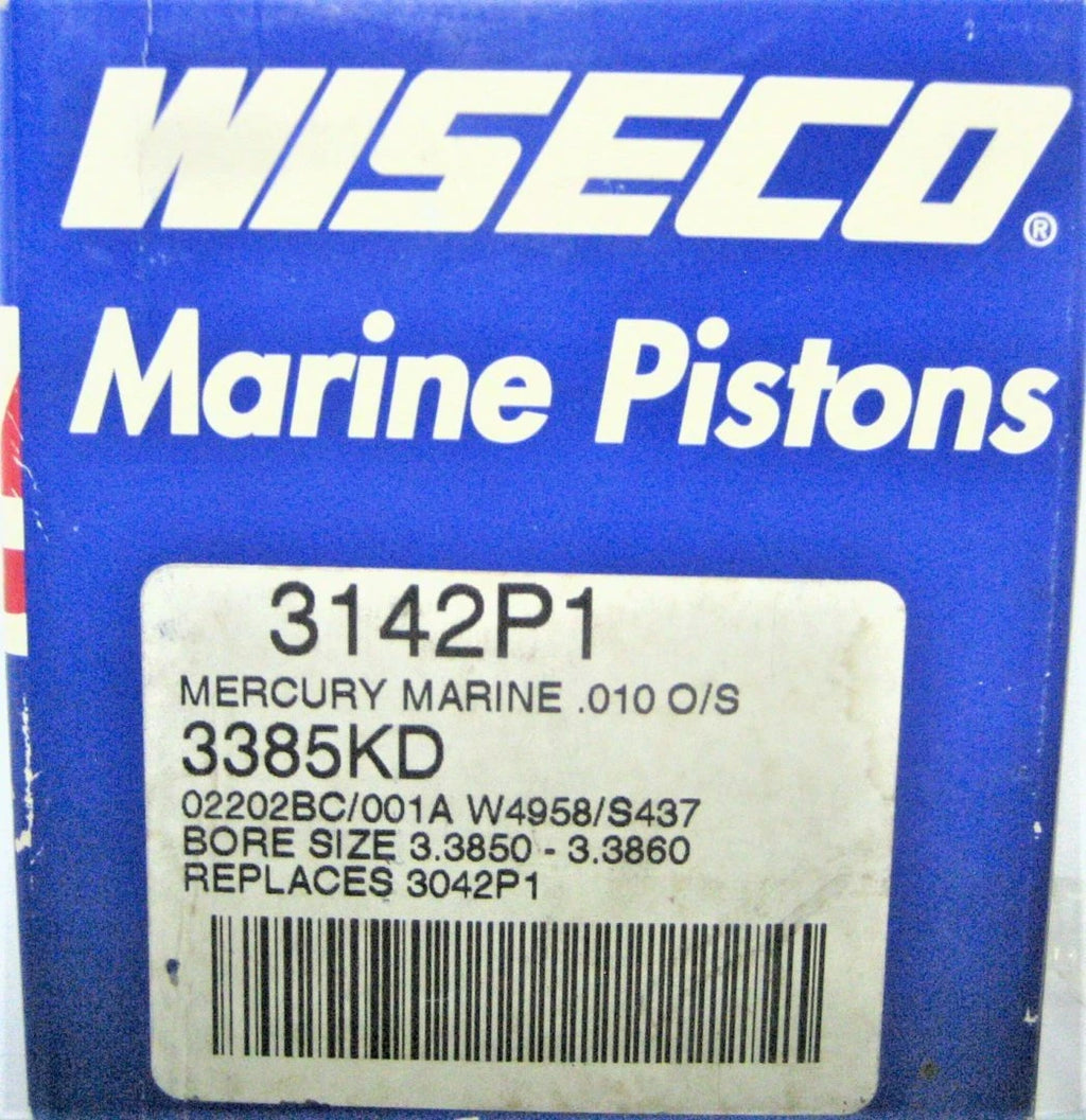 Wiseco 3142P1 Piston Kit for Mercury Outboard (Top Guided, Loop Charged)