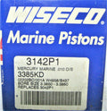 Wiseco 3142P1 Piston Kit for Mercury Outboard (Top Guided, Loop Charged)