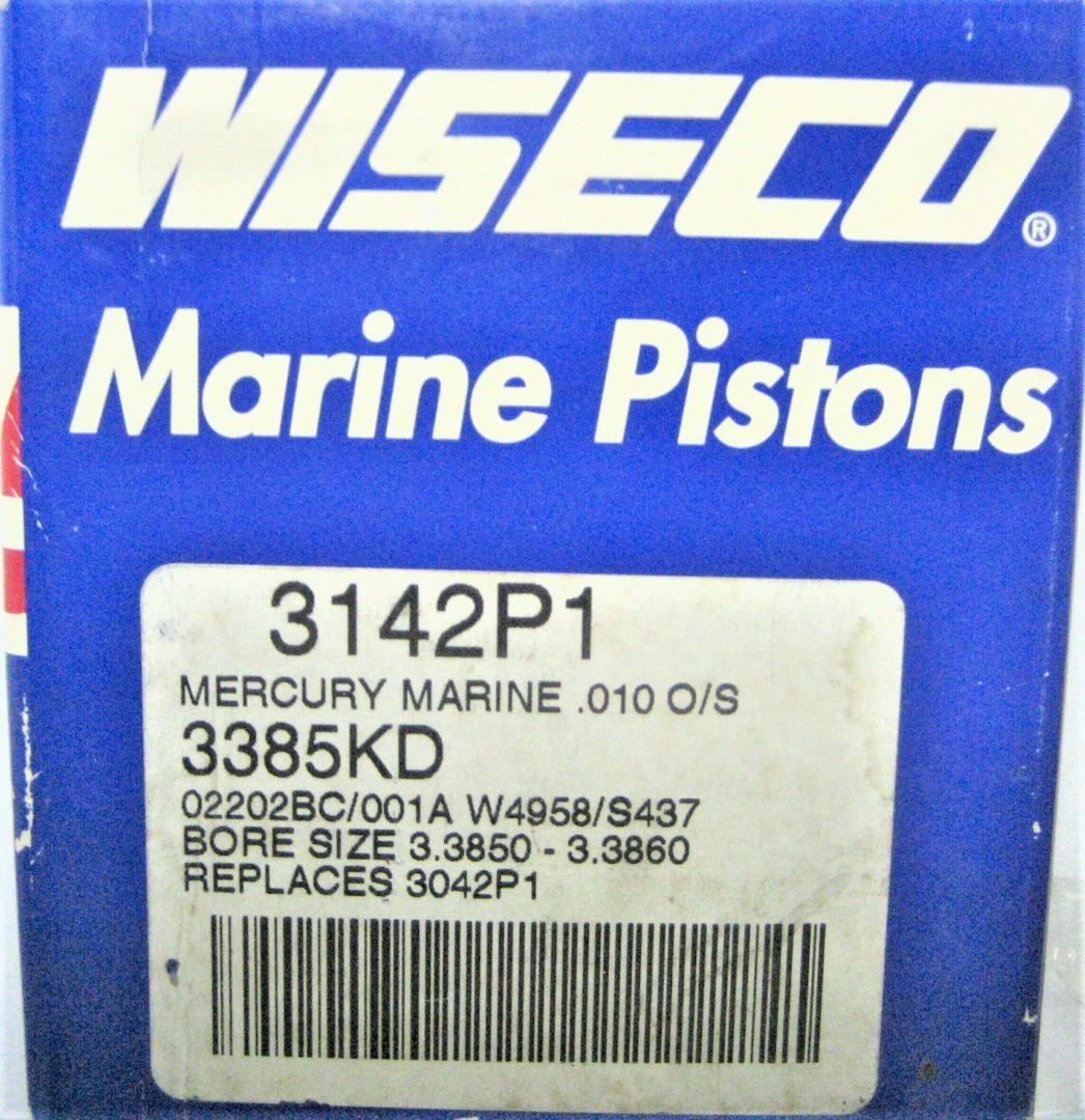 Wiseco 3142P1 Piston Kit for Mercury Outboard (Top Guided, Loop Charged)