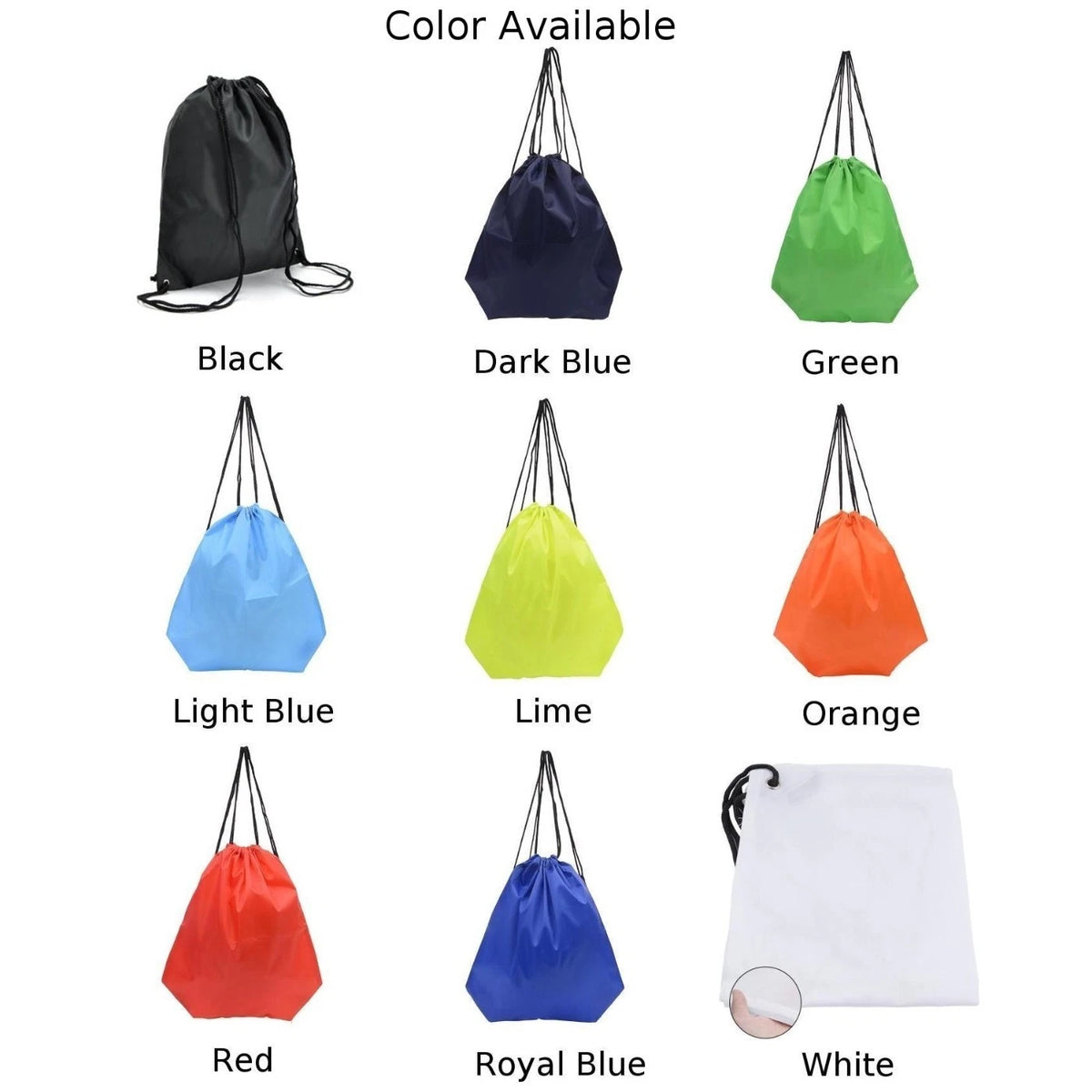 Drawstring Storage Bag for Gym Travel (33x43cm)