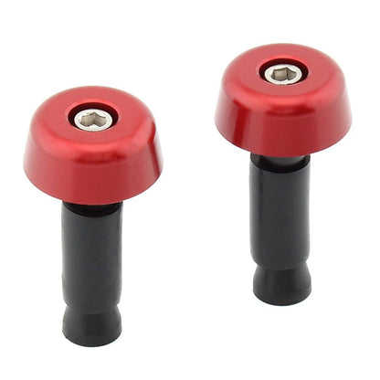 Handlebar Grips & End Caps for Universal Motorcycle (0.5in/12.7MM) Red