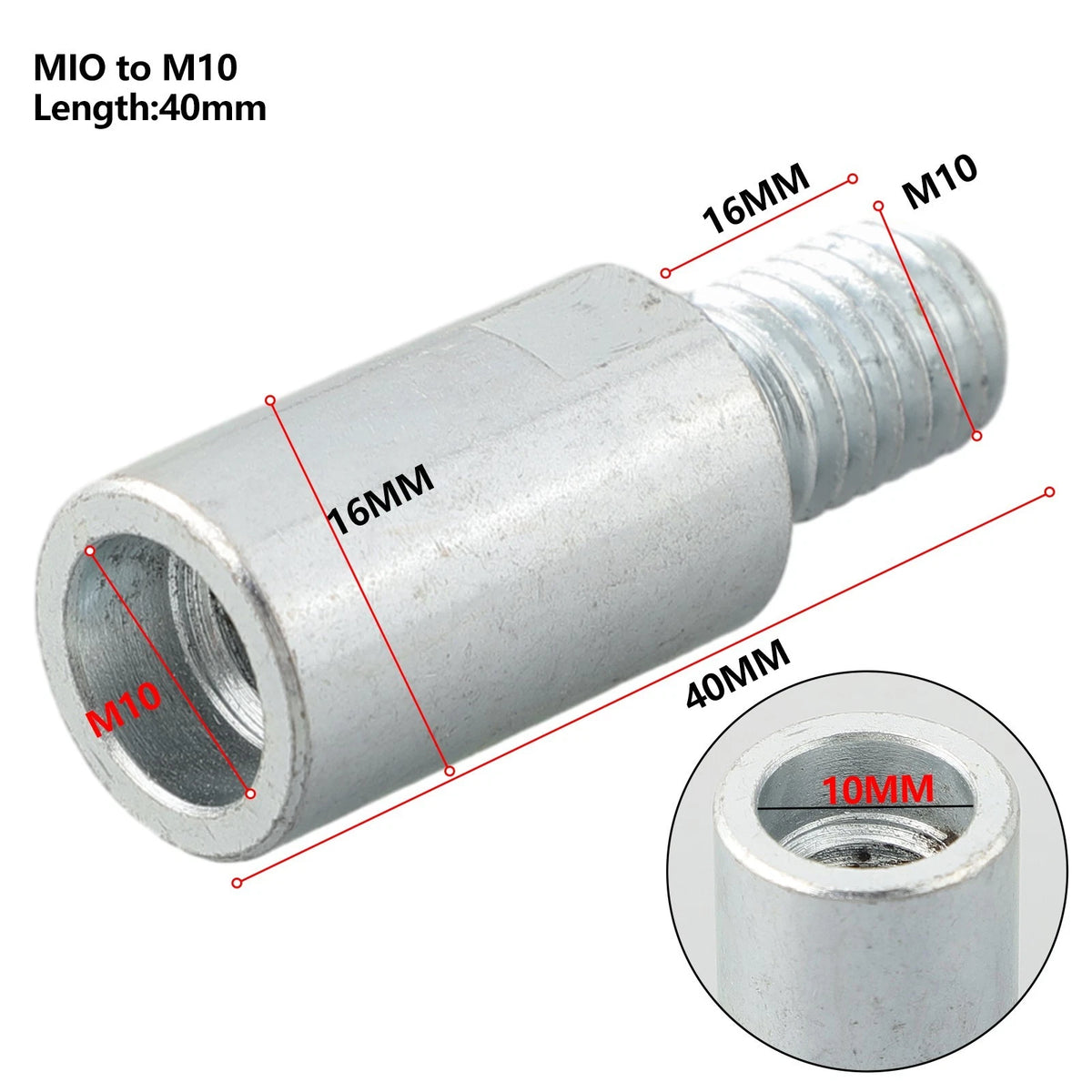 M10 Angle Grinder Adapter Rod Extension for Polishing