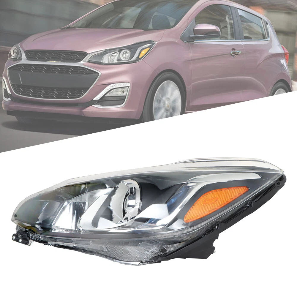 Headlight Assembly for Chevrolet Spark (2019–2021) Halogen Chrome Driver LH