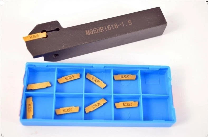 MGEHR1616-1.5 Lathe Cutter Grooving Tool Holder +10PCS MGMN150-G Inserts