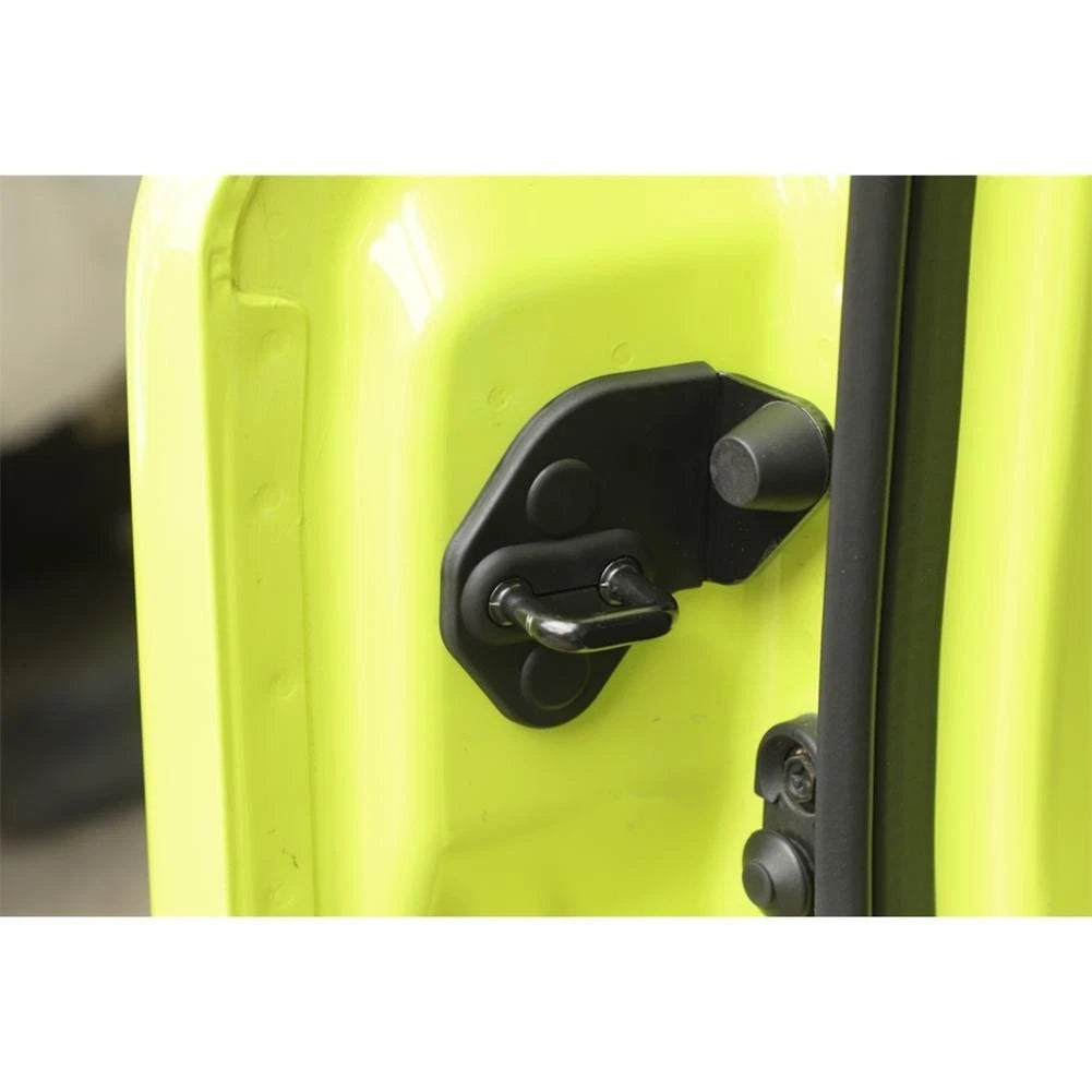 3X Black ABS Car Door Lock Covers for Enhanced Style