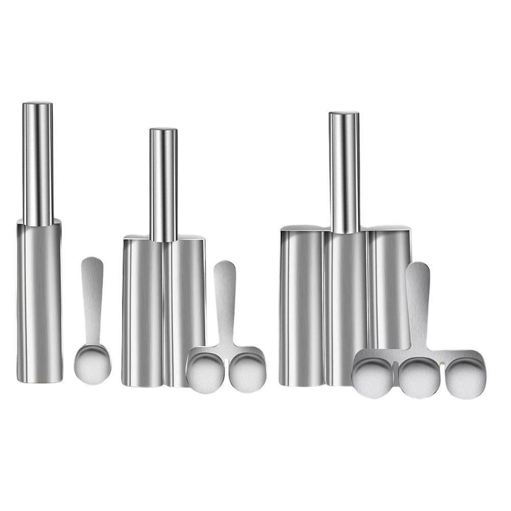2X Meatball Maker with Scraper for Beef Chicken (Stainless Steel)