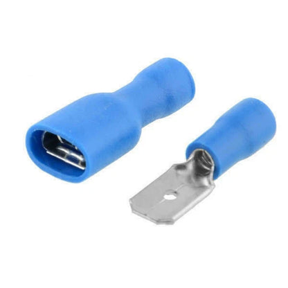 100Pcs Insulated Spade Connector Crimp Electrical Wire Terminal