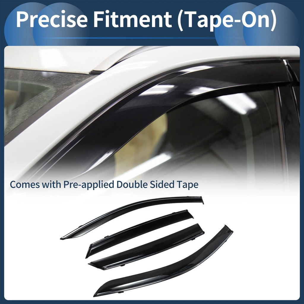 Window Visors Side Deflectors Black 1 Set for Hyundai Elantra (2021–2021)