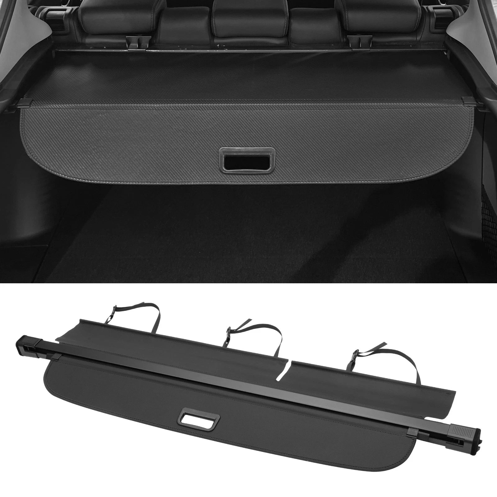 Retractable Cargo Cover for Audi Q7 (2016–2023) Trunk Parcel Shelf Gloss Black