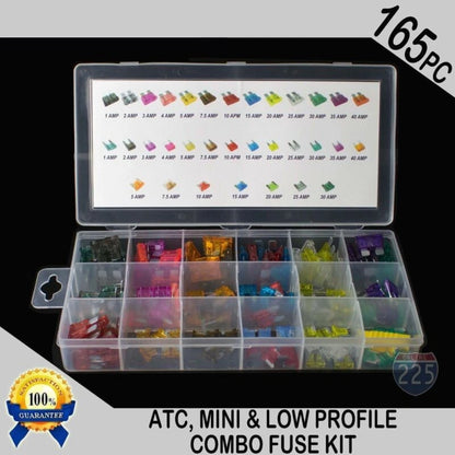 165pcs Low Profile Mini Blade Fuse Set for Automotive Applications