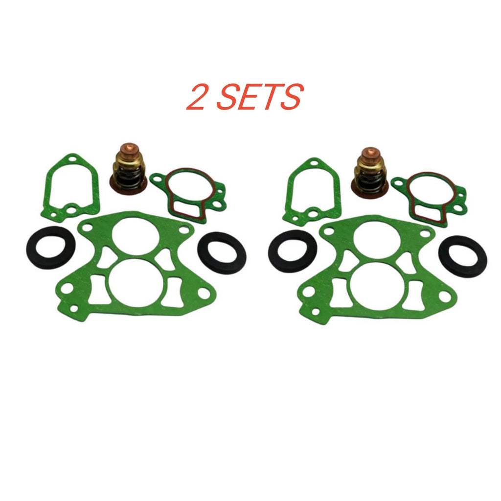 Set of 2 Thermostat Kits for Yamaha 60-70 HP (Repl 6H3-12411-11-00, 6H3-12414-00-0)